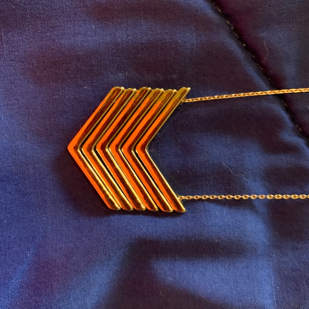 Gold chevron necklace